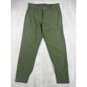 Primo Golf Pants Mens 31 Short Green Performance Stretch Tapered Ankle Casual